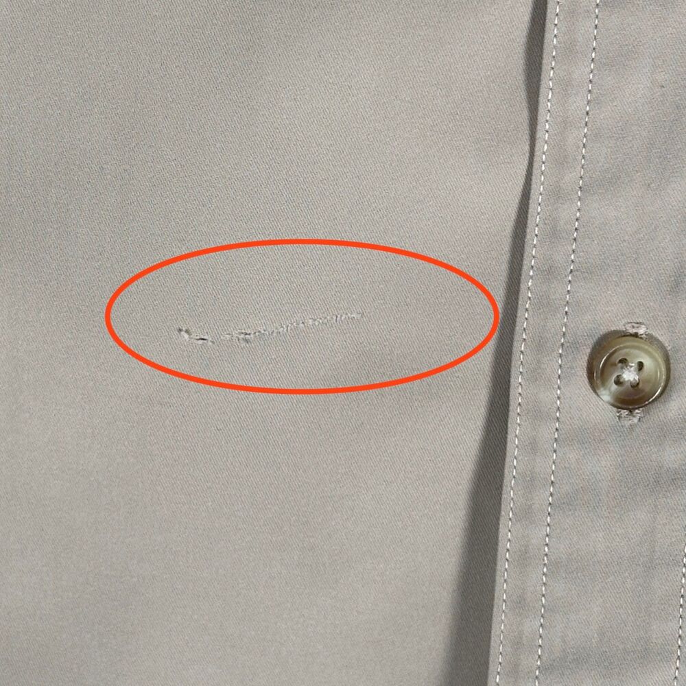 Vintage 80s 90s Chaps Ralph Lauren Button Up Shirt Tan Beige Large See Photos - Picture 3 of 9
